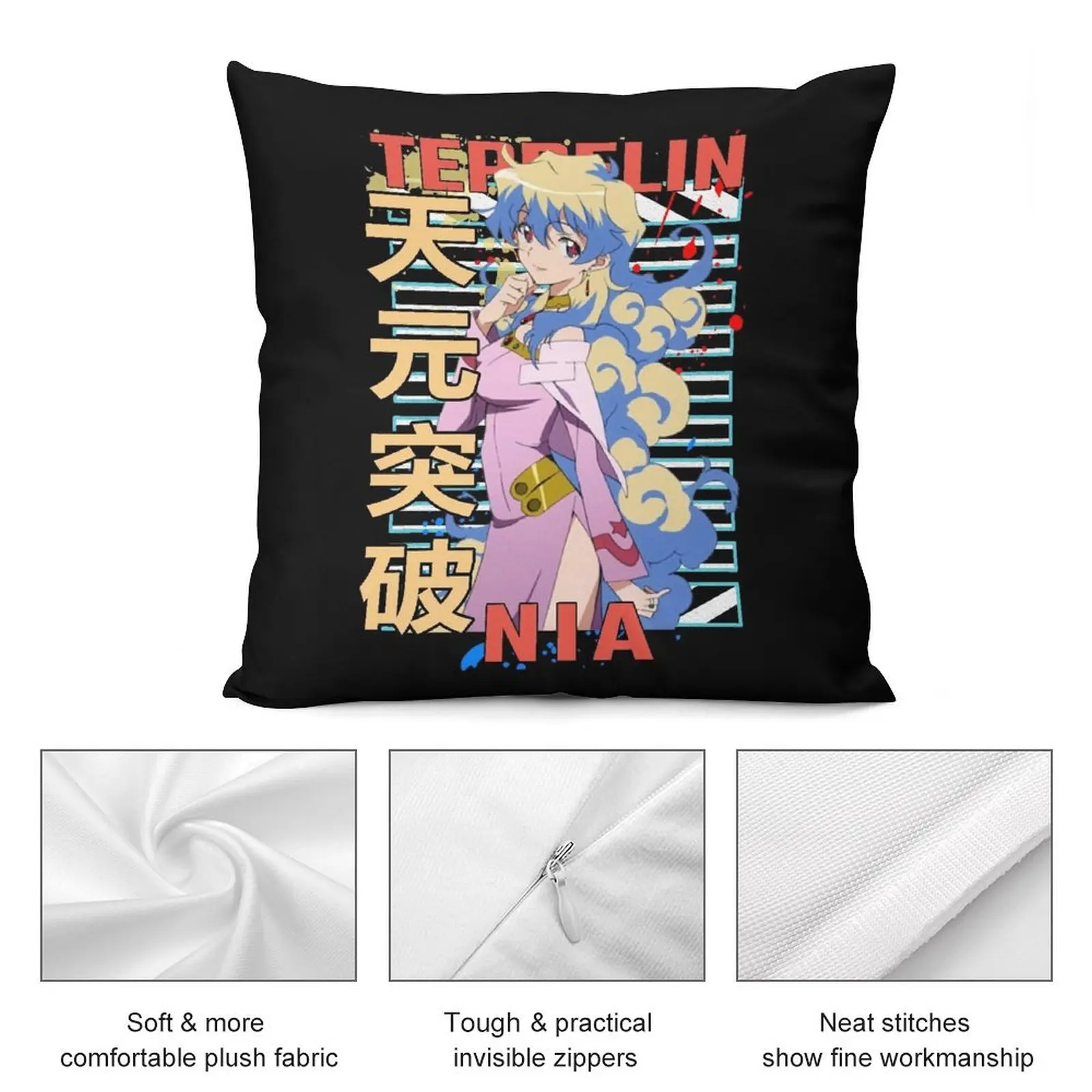 Декоративная подушка с аниме рисунком Nia Teppelin Gurren Lagann рождественские наволочки