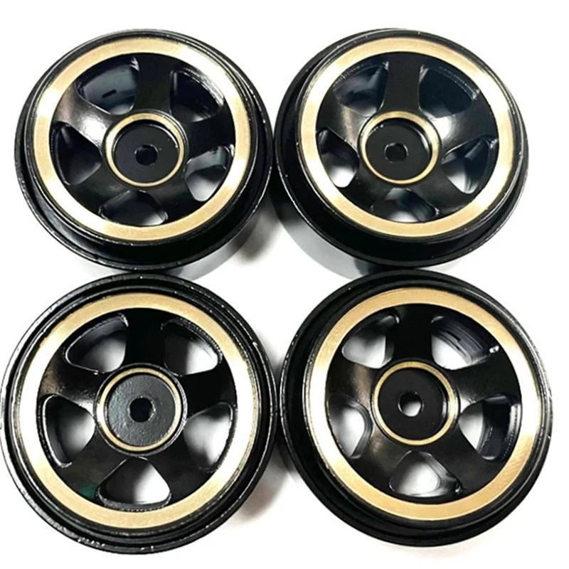 

4 шт. латунные противовес ступицы обода колеса Beadlock для 1/18 FMS Toyota Fj Cruiser Land Cruiser обновленные детали для радиоуправляемых автомобилей, 2