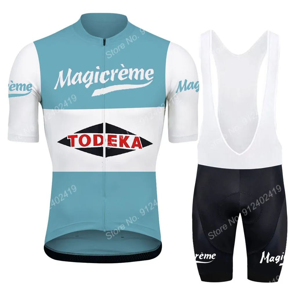 

2022 Retro Magicreme Cycling Jersey Set 1972 Belgian Team Cycling Clothing vintage Road Bike Shirt Suit MTB Fietskleding Maillot