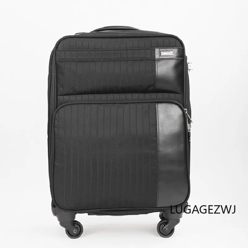 

Oxford Roller Trolley Case Man Business Password Case Canvas Expandable Small Carry On Cabin Short Distance Travel Suitcase