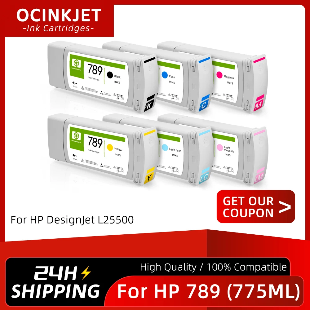 Для HP 789 совместимый картридж с полными латексными чернилами для принтера Designjet