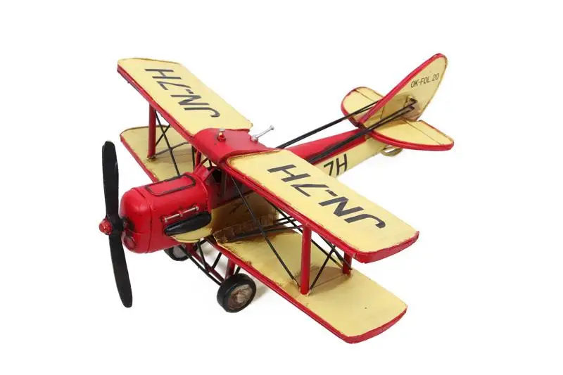 

Декоративный Металлический самолёт Biplane Trinket декоративный подарок