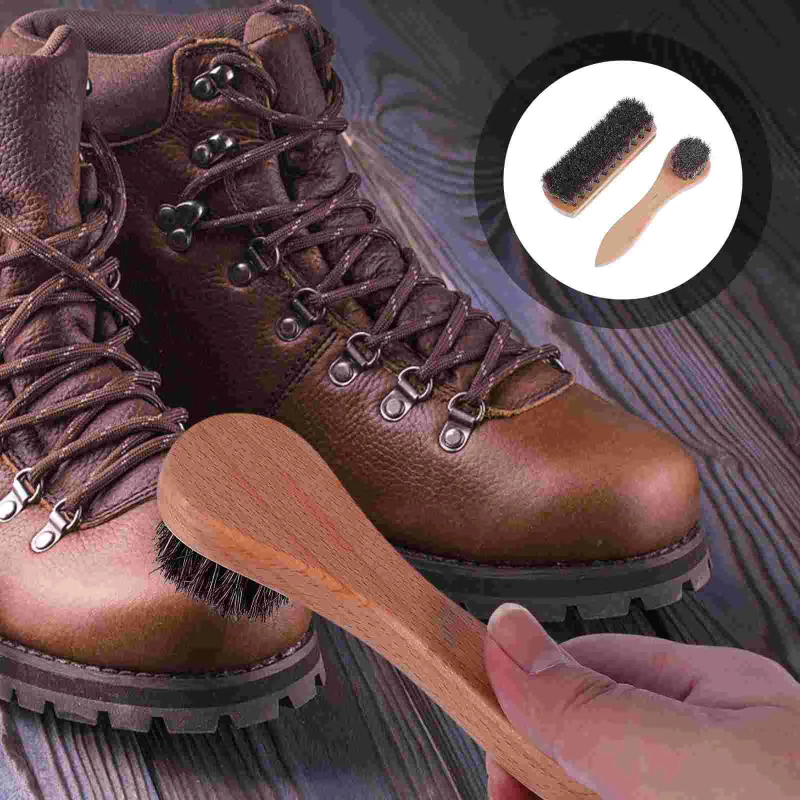 

2pcs Horse Mane Shoes Polishing Brush Horse Practical Shoes Polishing Brush Oil Shoes Brush