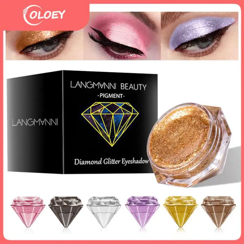 

6 Colours Diamond Eyeshadow Cream Silver Gold Shiny Lasting Glitter Waterproof Liquid Pigment Eye Shadow Palette Dropship TSLM1