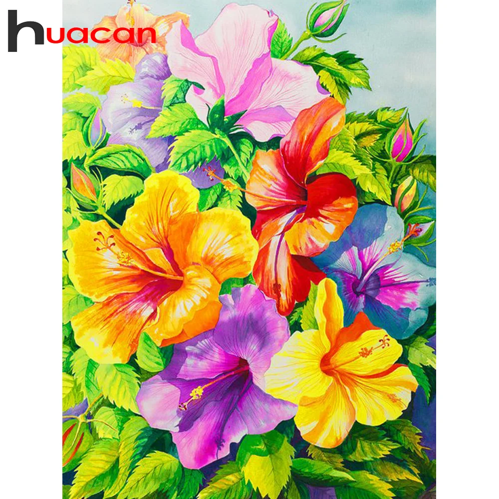 

Алмазная вышивка Huacan полный комплект Цветочная живопись Цветочная мозаика вышивка крестиком персонализированный подарок украшение спаль...