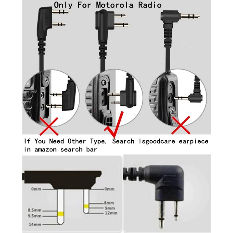 10Pcs G Shape Earpiece Headset PTT With Mic For Motorola 2 Way Radio CP040 CP200 Walkie Talkie Earphone