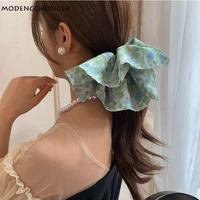 new floral large and small size hair tie elegant pleated sweet hair scrunchies elastic hair rope women fashion hair accessories
