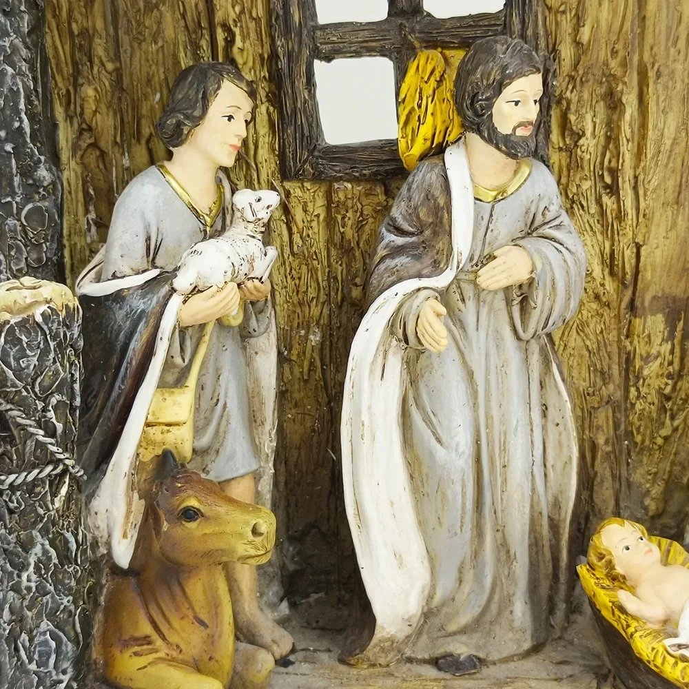 Witt Sacred Home украшения из смолы Рождественский дом яслей религиозные христианские