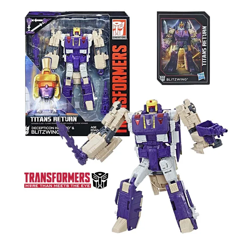 

Hasbro Transformers Generations Titans Return Blitzwing and Decepticon Hazard Action Figure Model Toy Gift Transforming Toys