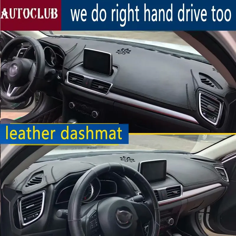 

For Mazda3 Mazda 3 Axela 2013 2014 2015 2016 2017 2018 Leather Dashmat Dashboard Cover Car Dash Mat Sunshade Carpet Accessories