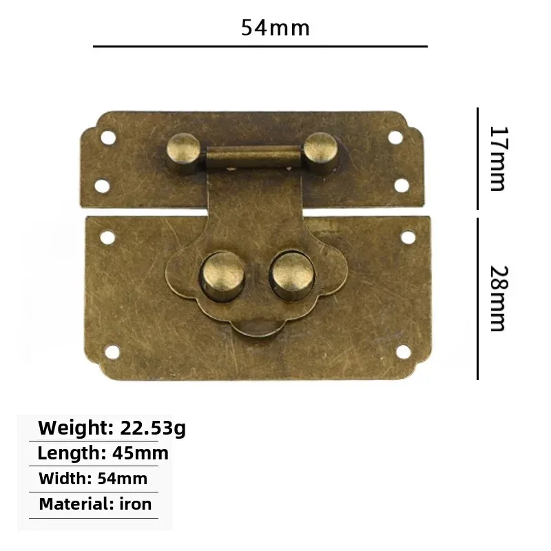 

1 шт., антикварная пряжка с замком, пряжка из камфорного дерева, ювелирные изделия, винтажная мебель, круглый ретро-коробка для инструментов, замок, защелка, крючок, комплект