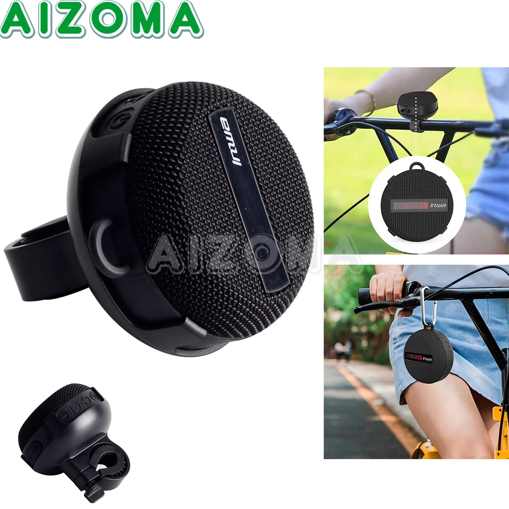 

Портативный Bluetooth динамик Bycicles для езды на открытом воздухе Boombox Полнодиапазонный стерео низкочастотный динамик IP65 Водонепроницаемый с ото...