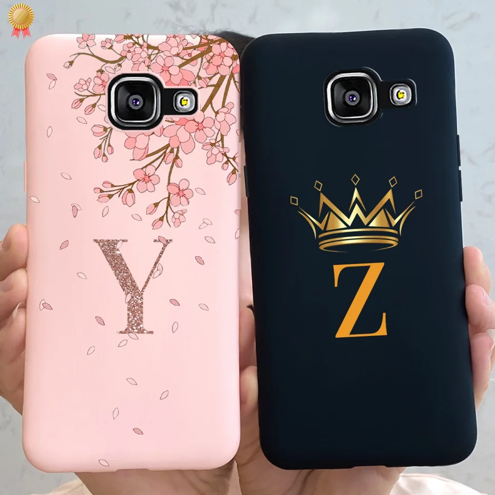 For Samsung Galaxy A5 2015 2016 2017 Case Back Cover Letters Flowers Crown TPU Silicone For Samsung A5 2015 2016 2017 Phone Case