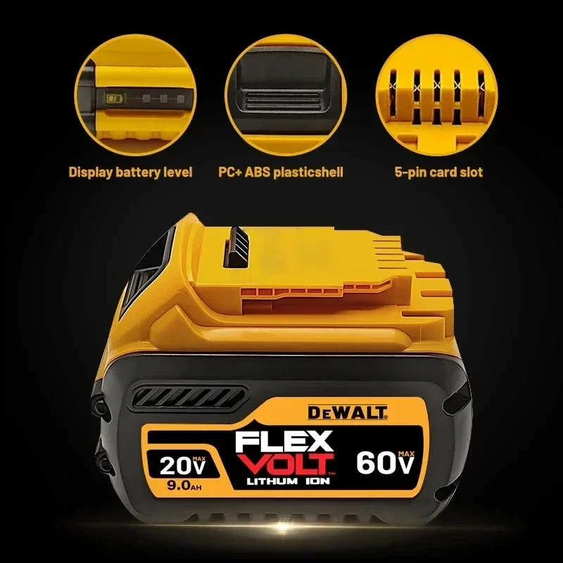 Аккумулятор Dewalt 20 В 60 5 Ач/6 Ач/9 Ач для dewalt dcf850 dcf887 dcf922 DCB182 DCB205-2 DCB206-2
