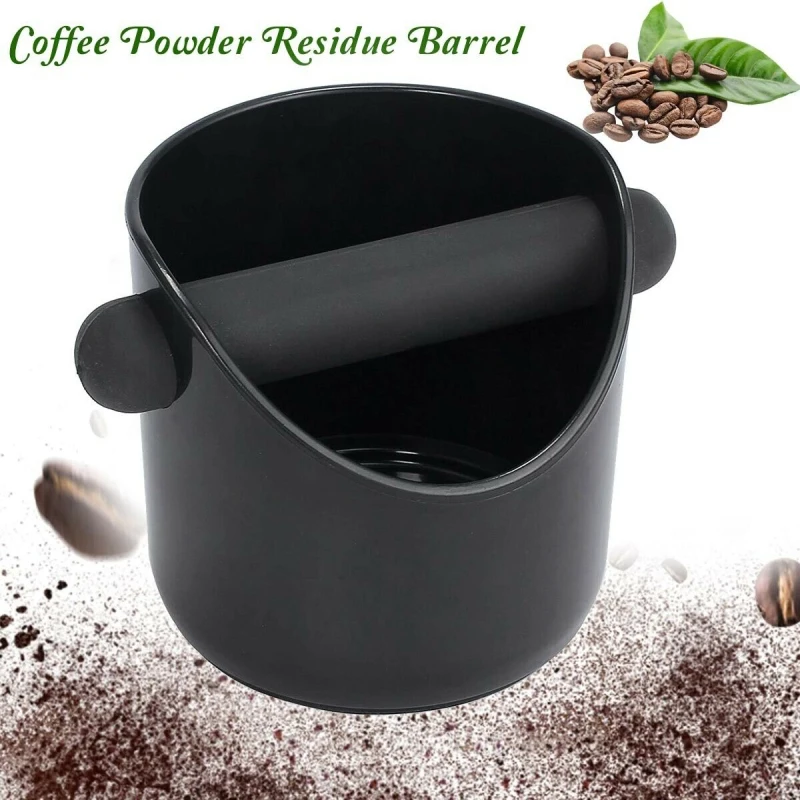 

Coffee Grind Knock Box Espresso Dump Bin Black Coffee Grounds Barrel Anti Slip Household Coffee Tools Coffeware Sets Hot Sale