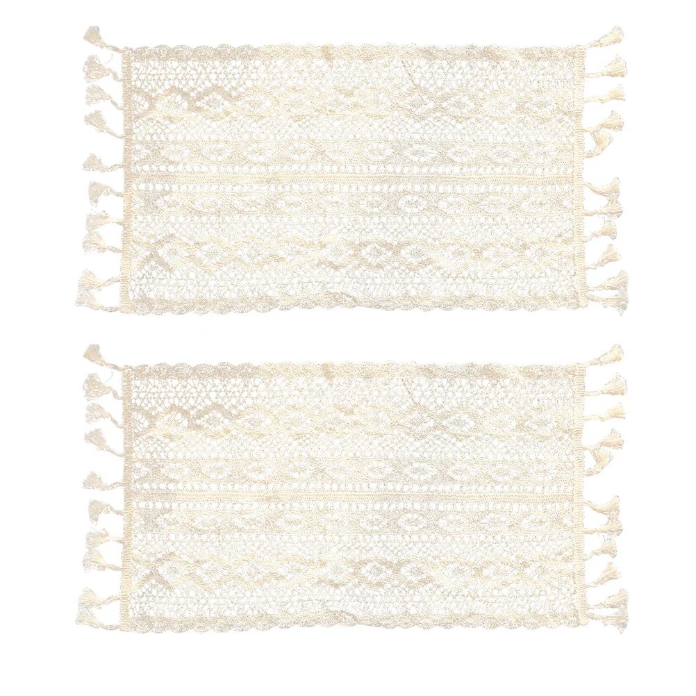 

2Pcs Table Decor Chic Tablecloth French Mat for Wedding Party Banquet
