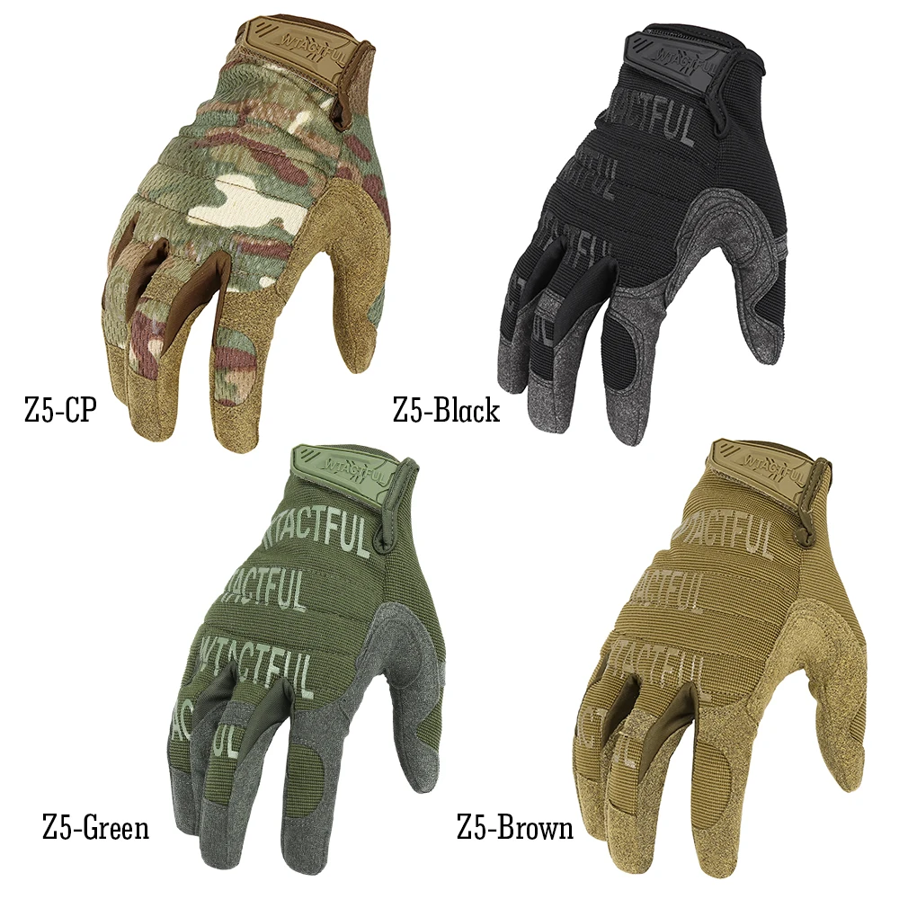 Men Tactical Gloves Shockproof Camo Airsoft Full Finger Glove Military Hiking Mittens Bike Cycling Shooting Bicycle Driving Gym