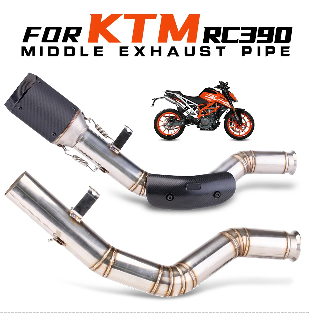 

For KTM Duke 125 250 390 RC390 RC250 2017-2021 Motorcycle Exhaust System Escape Modified High Position Middle Link Pipe Muffler