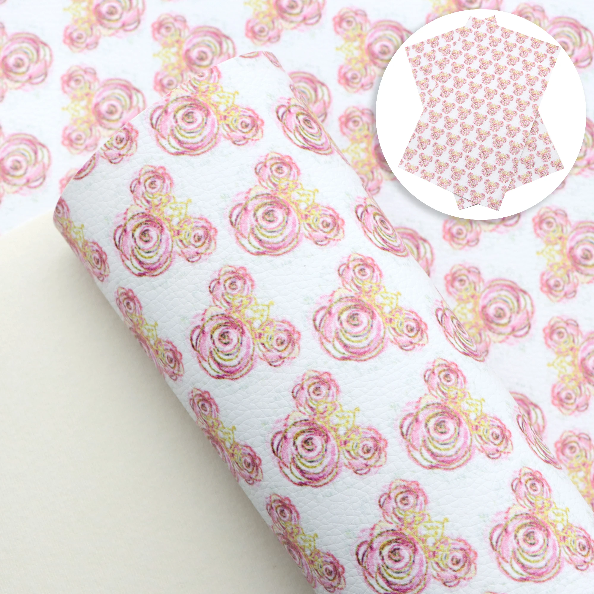 Листы из искусственной кожи с рисунком личи 20*33 см мягкая синтетическая ткань