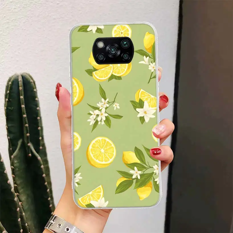 Летние фрукты Лимон для Xiaomi Poco X7 X6 X5 X4 Nfc F7 Ultra F6 F5 Pro Чехол для телефона F4 Gt F3 M6 M5 M4 M3 5G Fundas Cover Coque Poc (art.: 3920d30d420e2) - 3920d30d420e2