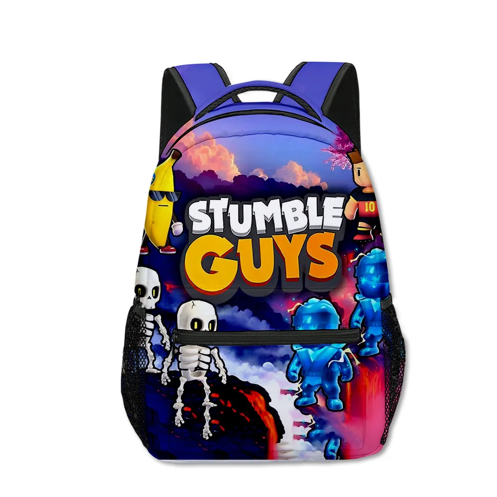 

Stumble Guys Backpack Funny Cartoon Daypack Kids Student Schoolbag Unique Harajuku Rucksack Oxford Cloth Bag