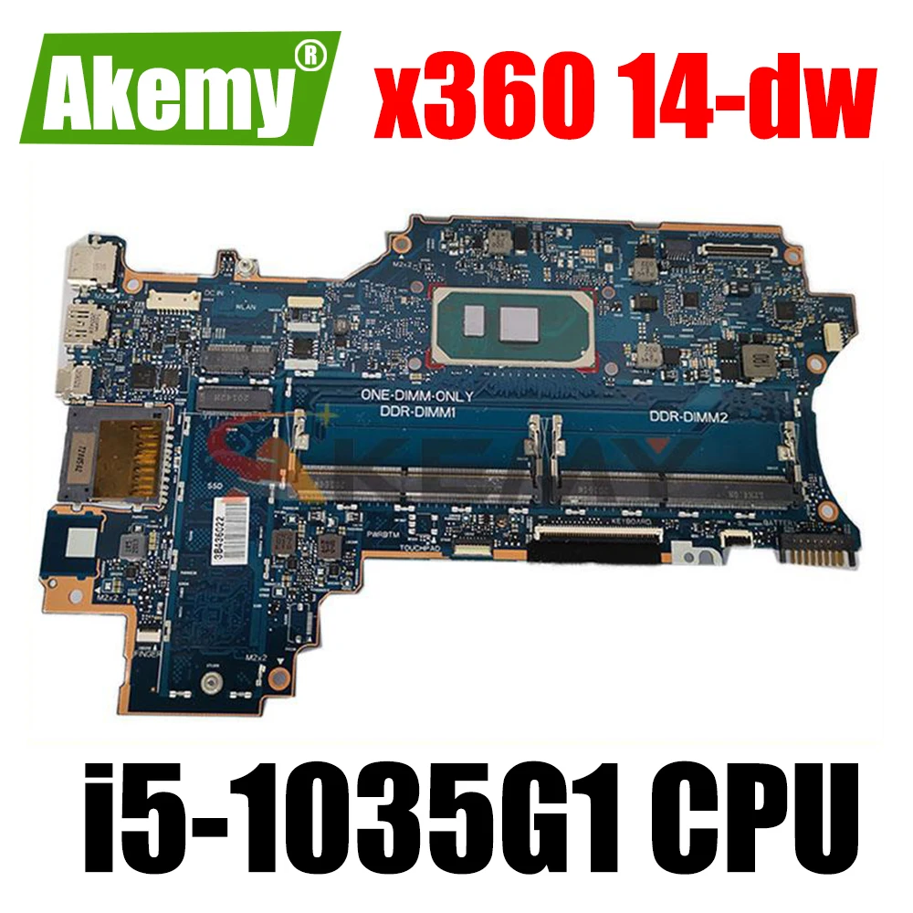 

FOR HP x360 14-dw 14m-dw0023dx laptop motherboard L96511-601 M01282-001 6050A3156701 mainboard with i5-1035G1