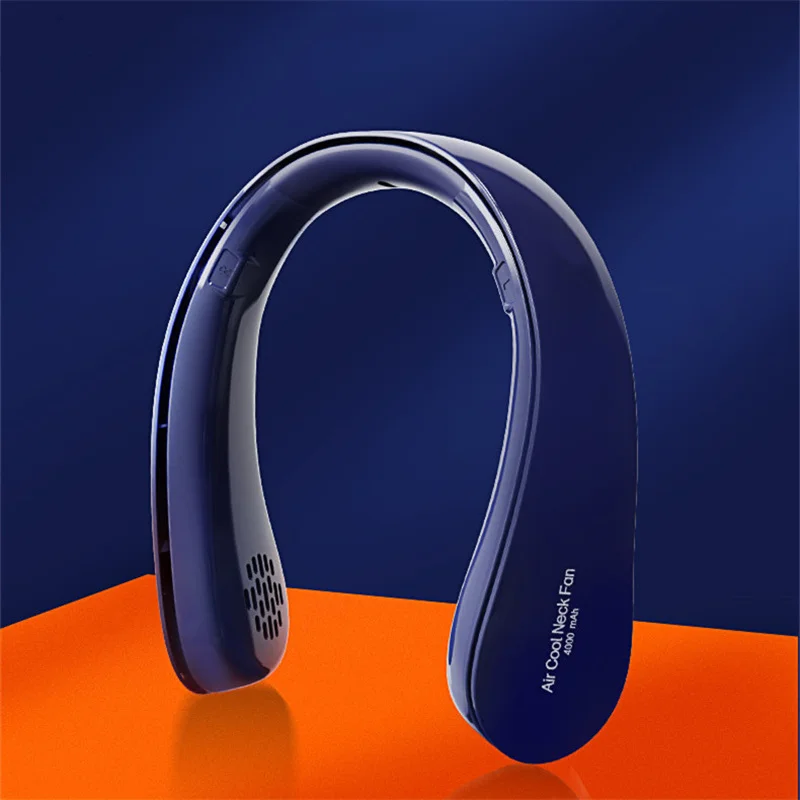 

ChuHan Portable Hanging Neck Fan USB Rechargeable Personal Fan Summer Cooling Fan Silent Leafless Neckband Fan Sport Neck Cooler