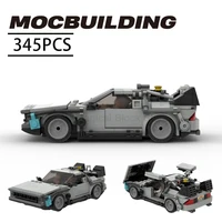 Movie Time Travel Children toy Back To The Future 1985 MOC Machine Time Racing Building Blocks Sports Car Model Bricks Kids Gift