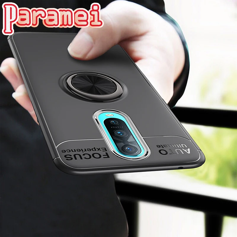 

Shockproof Phone Case For OPPO R17 R19 Pro R9 R9S R11S R15X Plus Silicone Ring Stand Phone back cover for OPPO R11 R15 RX17 NEO