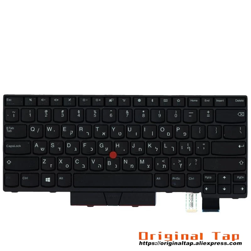 Клавиатура HB Hebrew IL Israel для Lenovo Thinkpad T470 A475 T480 A485 01AX378 01AX419 01AX460 01HX313 01HX353 01HX393