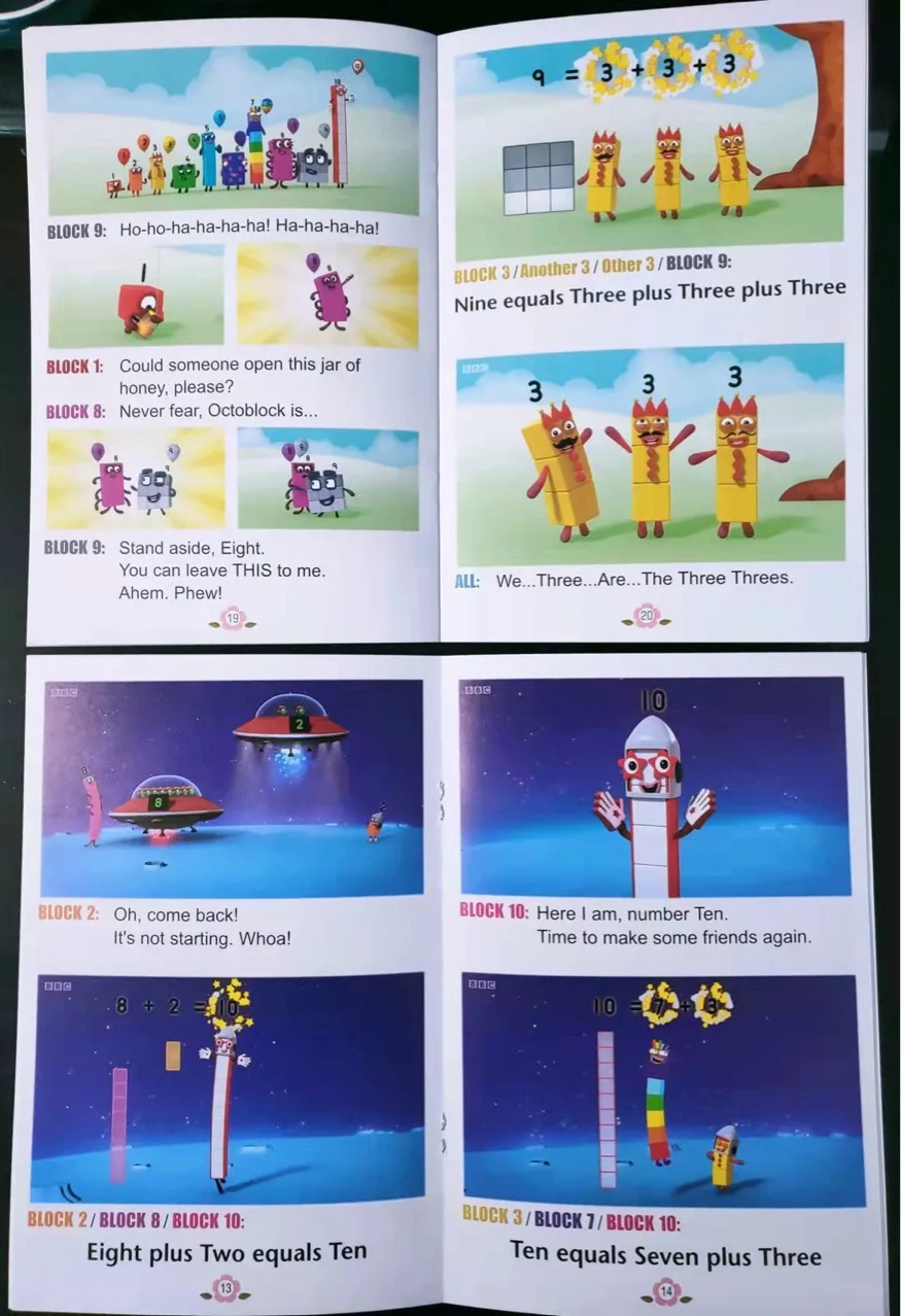 Cena 30 Książek/zestaw Numberblocks Alfabety Cyfrowe Klocki Dla Dzieci Wczesna Edukacja Dla Dzieci Angielski Poradnik