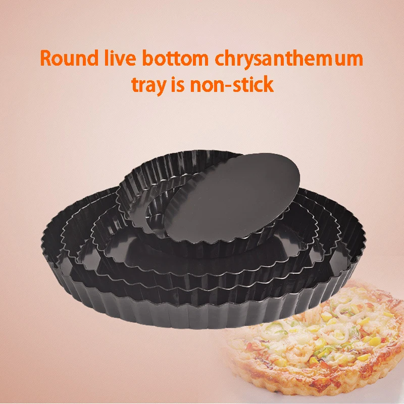 

Circular Tarter Mini Pie Muffin Cupcake Pans Non-Stick Tart Quiche Flan Pizza Cake Mold Removable Loose Bottom Round Bakeware