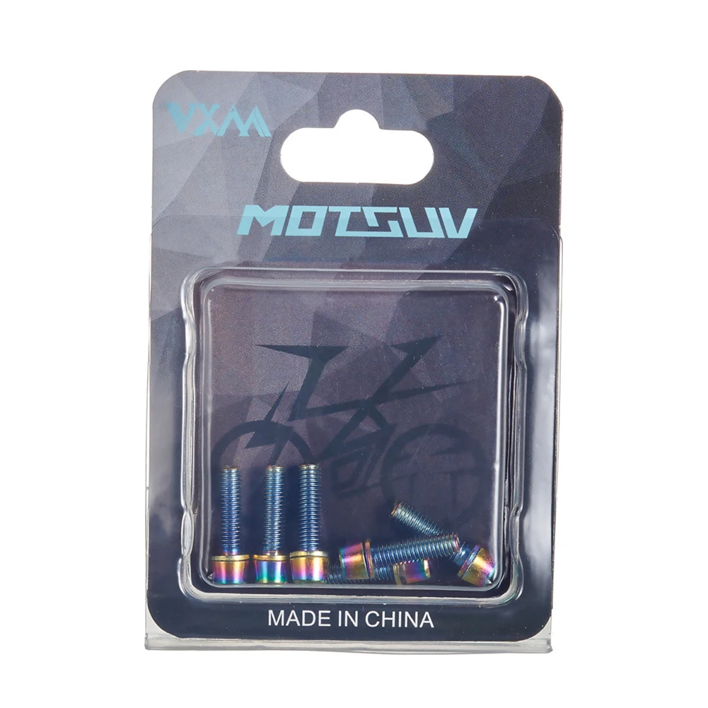 

6pcs M5*18mm Plated MTB Bicycle Steering Handlebar Stem Screws Bolts Handlebar Stem Screws Alloy Steel MTB Road Bicycle Accs