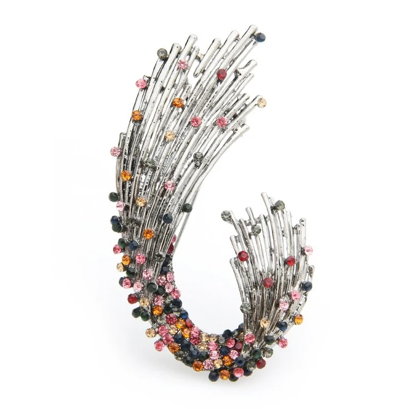 

Multicolor Rhinestone Geometric shape Brooches Women Weddings Brooch Pins Gifts