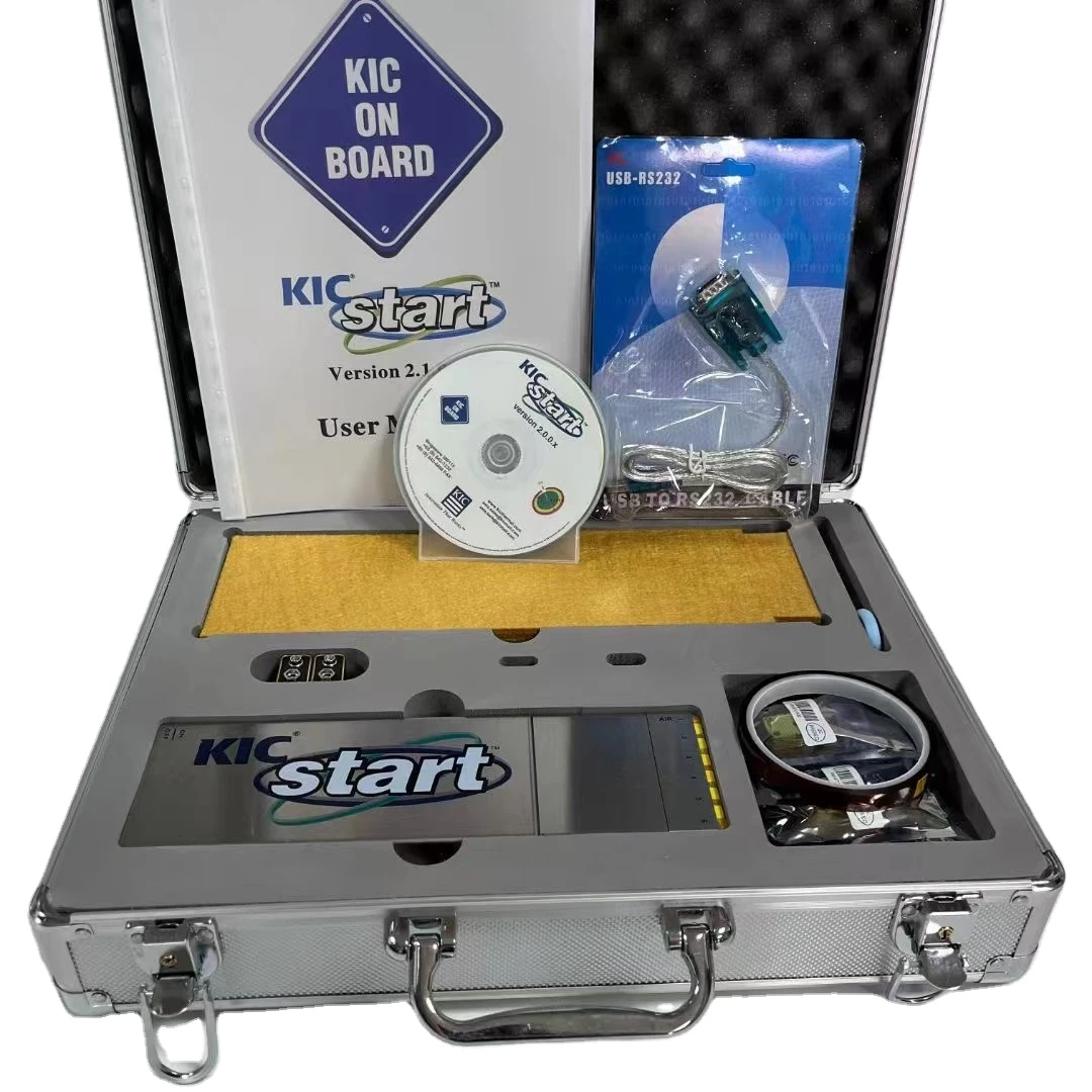 Высококачественный 9-канальный тонкий термопрофиль kic 2000 SMT для духовки kic2000