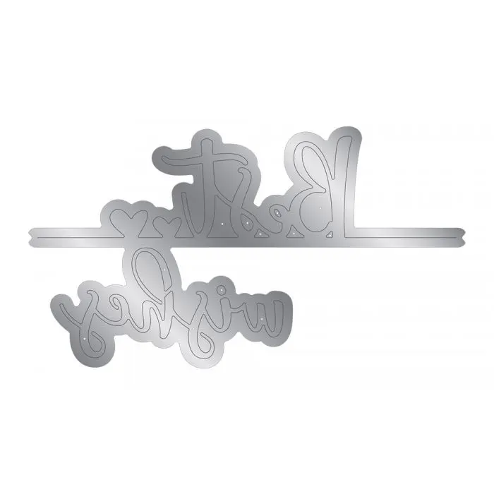 

Metal cutting dies best wishes mold card Scrapbook paper craft knife mould blade punch stencils