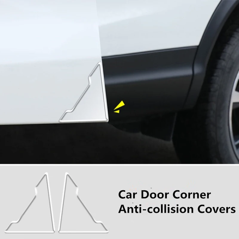 

1 Pair Universal Car Door Corner Anti-collision Covers Transparent Silicone Protector Anti-Scratch Stickers Door Protection Cove
