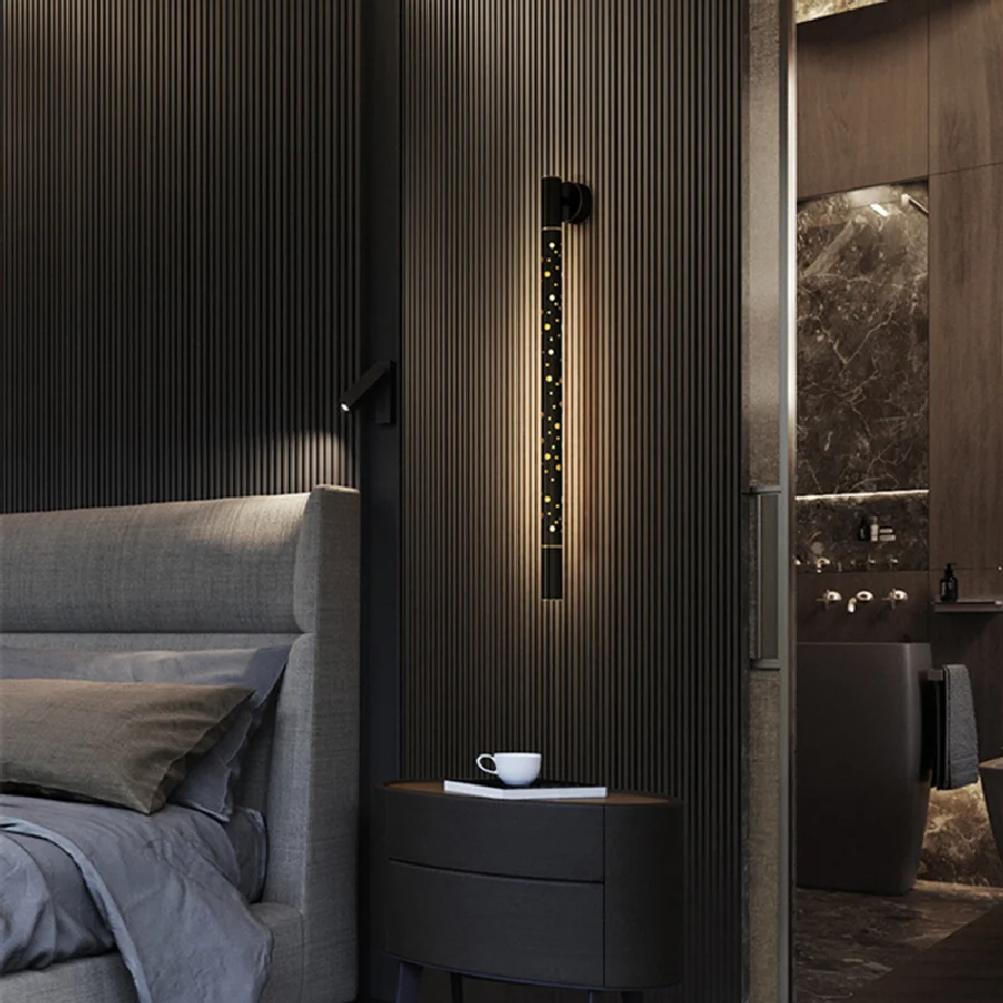 

Postmodern Nordic Wall Lamp Copper Luxury Bedside Sconce Ambient Light Stair Aisle Wall Light For Living Room Hotel Cafe Light