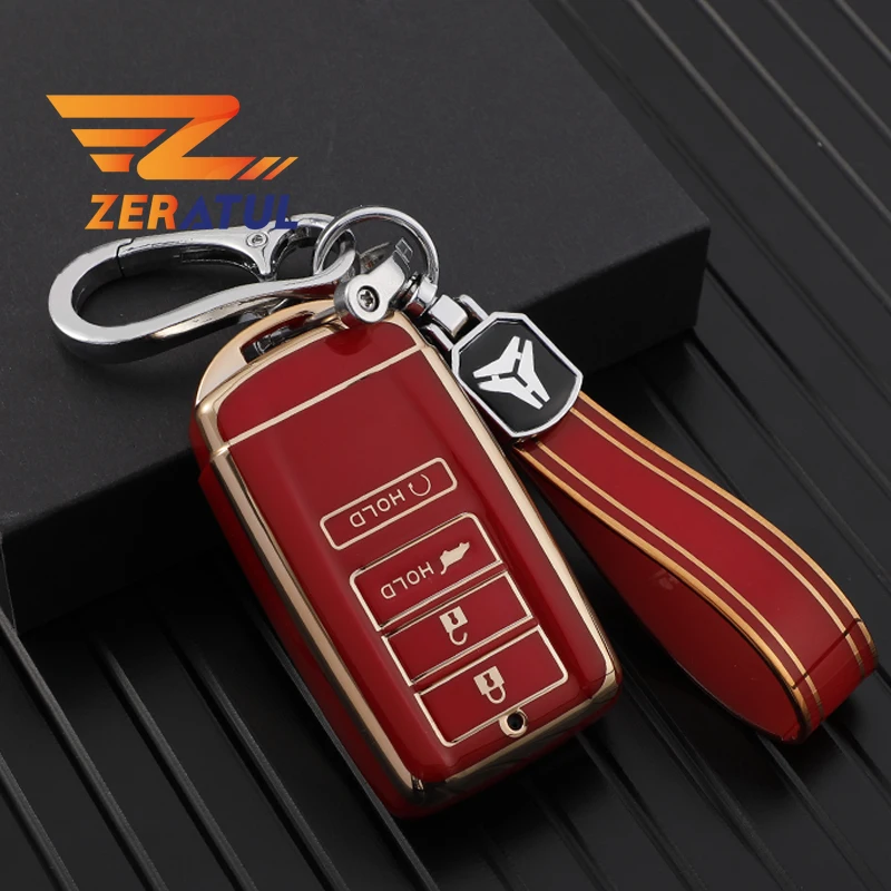 

Soft TPU Car Remote Key Case Cover Shell Protector Holder Fob Keychain Accessories For Honda Acura RLX MDX CDX TLX-L NSX RDX