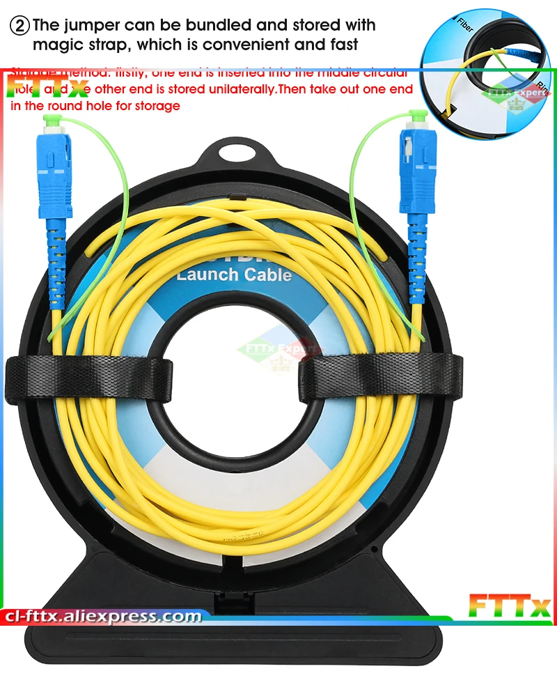 

SC/FC/ST/LC-APC/UPC Fiber Optic OTDR Launch Cable Box ,Fiber Rings 150M OTDR Dead Zone Eliminator SM 1310/1550nm Free shipping