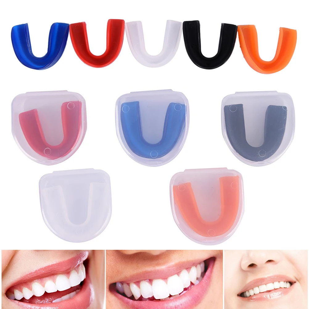 

1 Set New Shock Sports Mouthguard Mouth Guard Teeth Protect for Boxing Basketball Top Grade Gum Shield