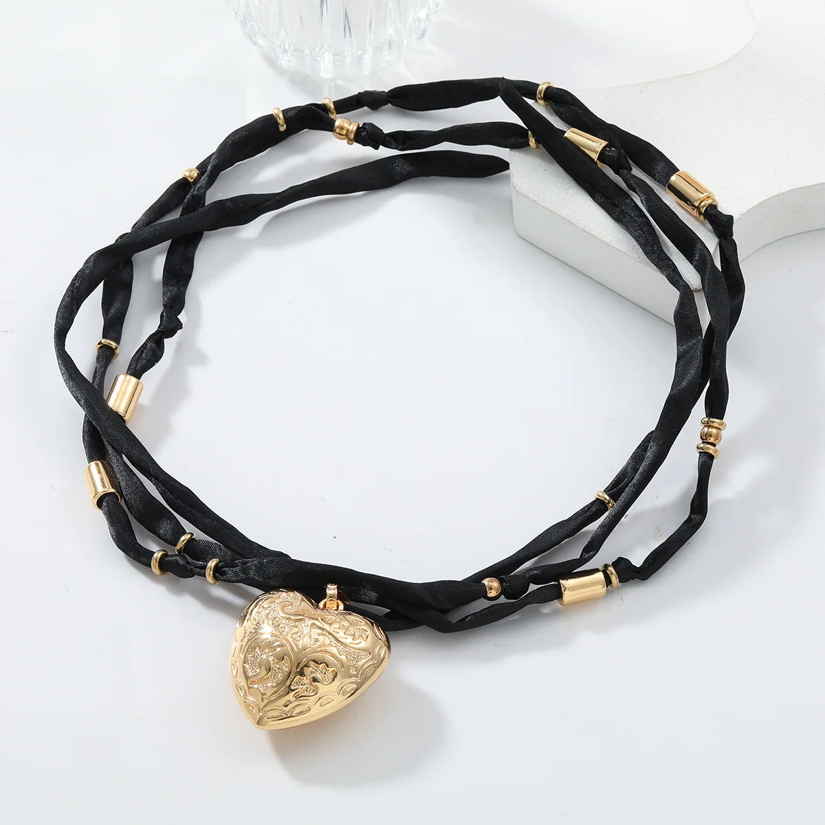 ZAA винтажные ожерелья с подвеской в форме сердца для женщин длинные веревочные