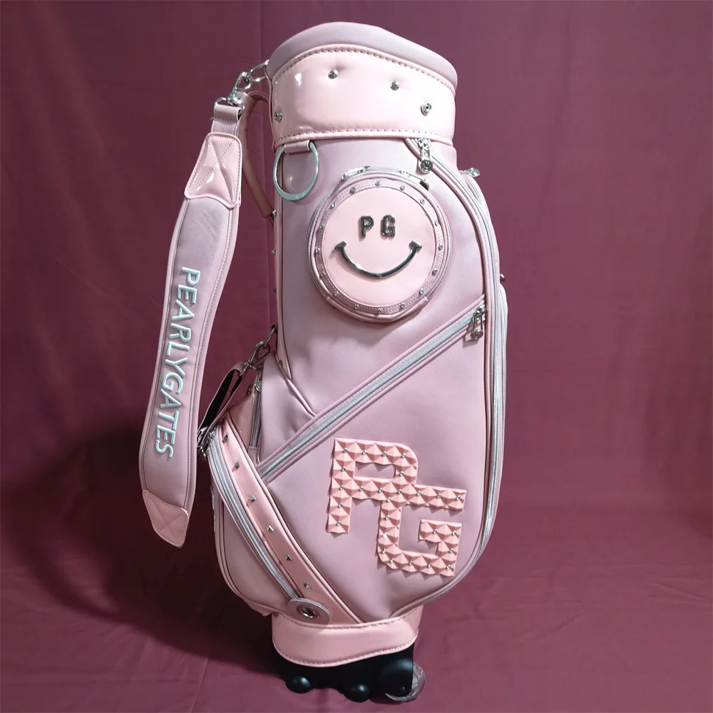 

Standard Big Aviation Golf Bag PearlyGates 89 Golf Clubs Bag with Wheels Black Pink Caddy Package Men Women