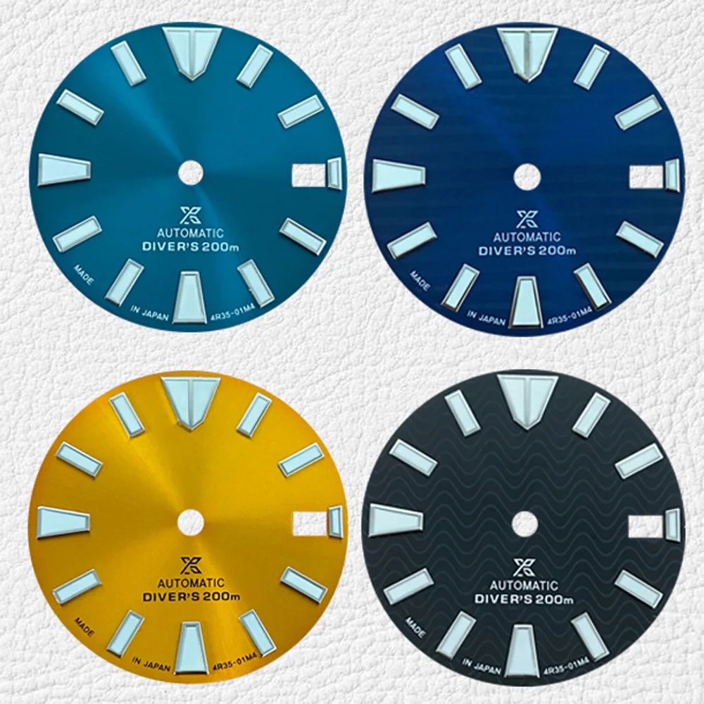 

28.5mm S Logo Gormment Green Luminous Dial For NH35/NH36/4R/7S Automatic Movement Watches Accessories With Customizable Dial