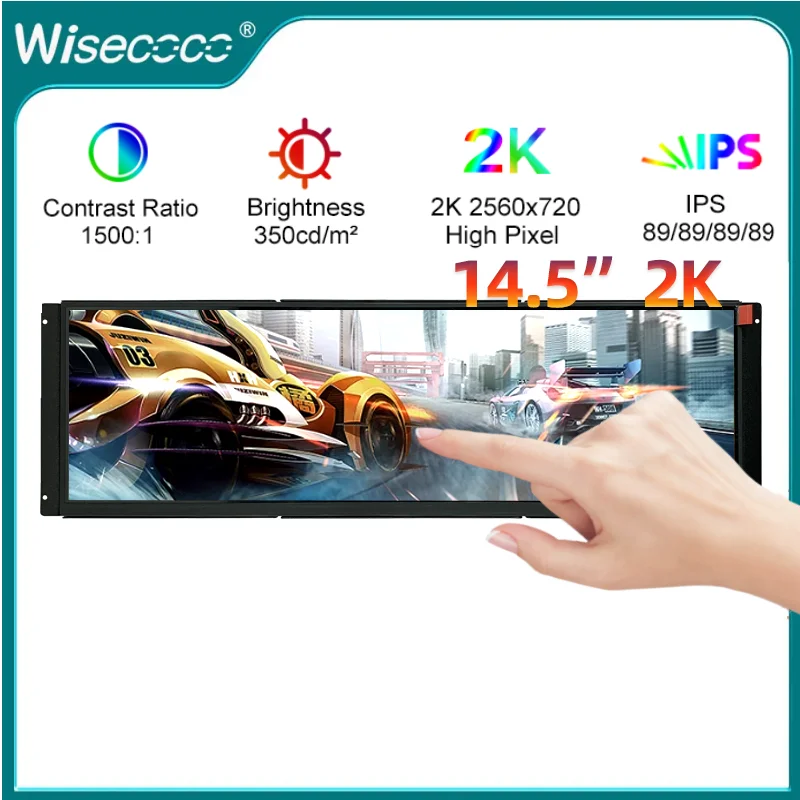 Портативный монитор Wisecoco 14 5 дюйма 2560x72 0 2K IPS двойная колонка ПК вспомогательный
