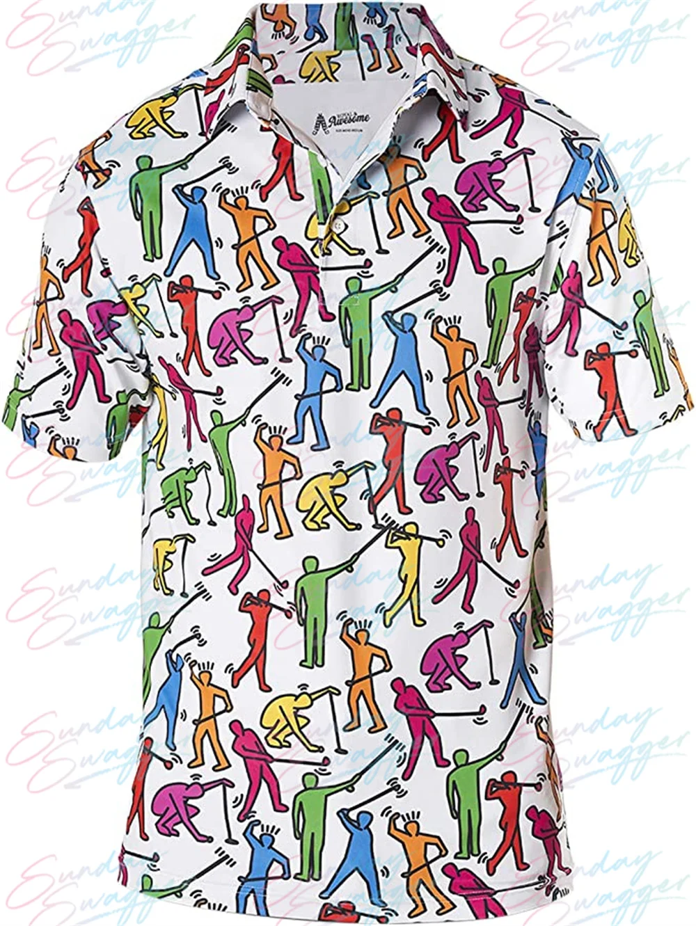 Sunday Swagger Golf Shirt Men's Polo Shirt Quick Dry Performance Short Sleeve Tactical Shirts Pique Jersey Mountaineering Tops