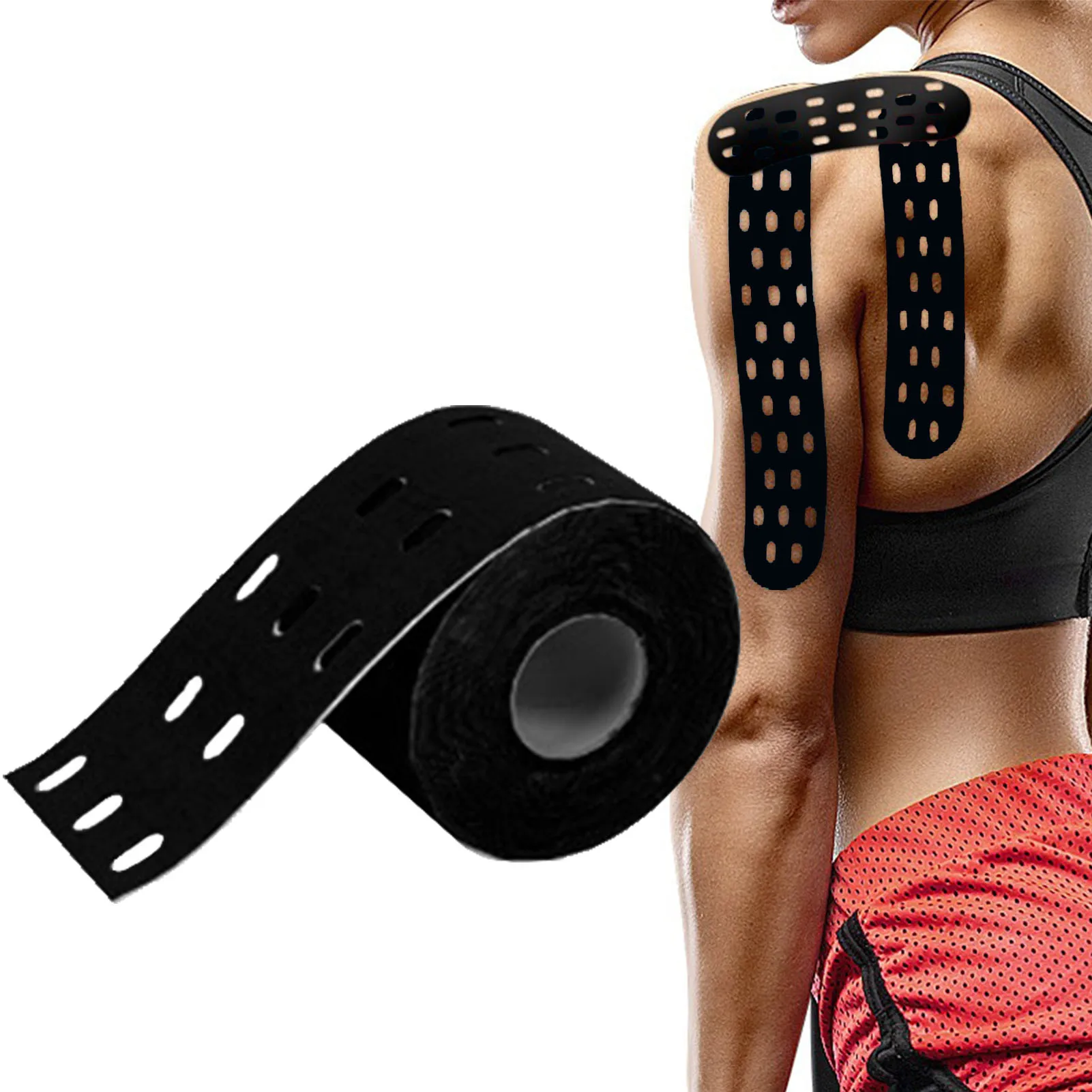 

1Pc 500cm X 5 Cm Kinesiology Muscles Sports Care Elastic Physio Roll Punch Therapeutic Tape Adhesive Bandage