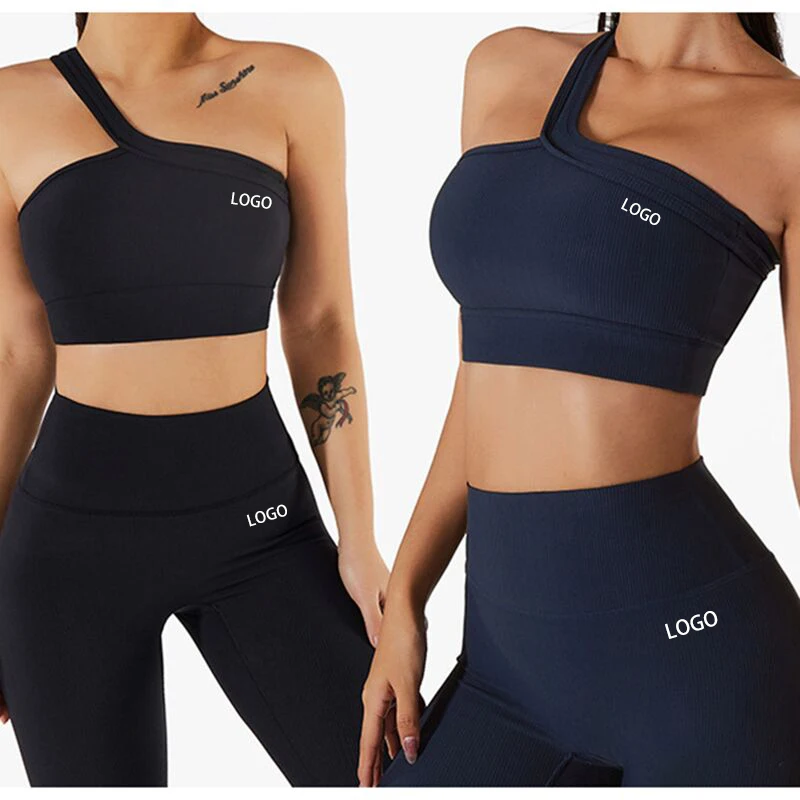 

Seamless Ribbed Yoga Set Women Workout Sportswear Gym Clothing Fitness Long Sleeve Crop Top High Waist Leggings Stretchy Suits