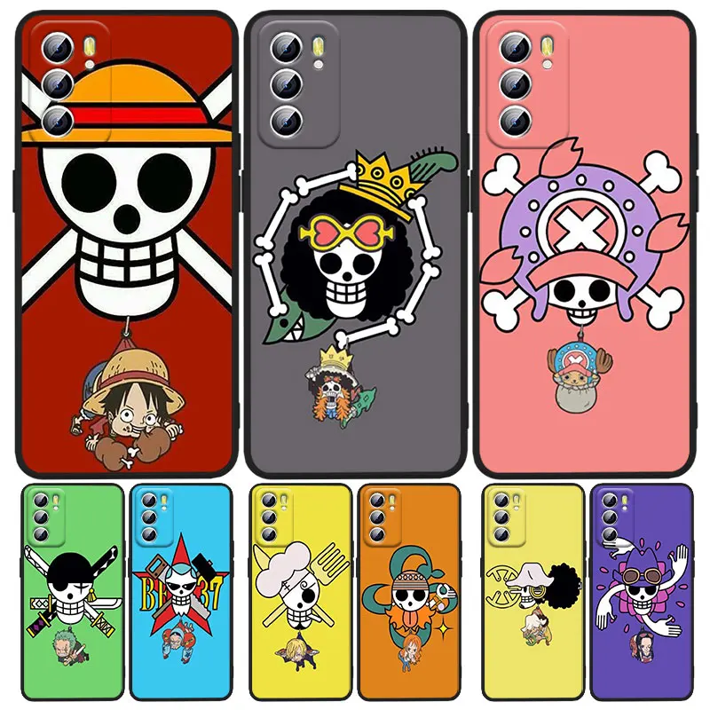 

Anime One Piece Logo Phone Case For OPPO A5 A9 A12 A1K AX7 A72 A52 A31 A53 A53S A73 A93 A94 A74 A16 2018 2020 Black luxury Back