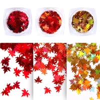 3 box holographic maple leaves sequin glitter epoxy resin fillings jewelry making diy accessories silicone mold fillers nail art